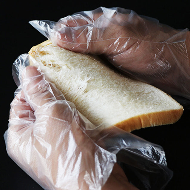 200/500/1000 Plastic Gloves Disposable Premium Polythene Catering Food Mechanics