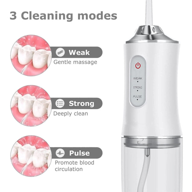 Cordless Water Flosser Dental Oral Irrigator Travel Teeth Cleaner Floss Pick