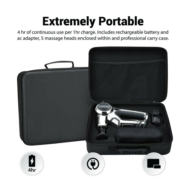 Wireless Massage Gun Carbon Fiber Percussive Vibration Therapy Promote Recovery