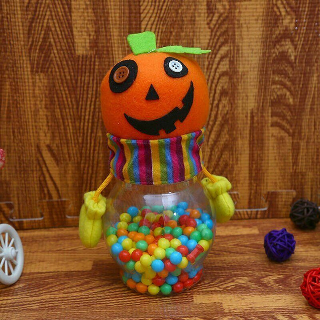 Cute Candy Jar Gift Ghost Pumpkin Bottle Party Room Table Decoration Halloween