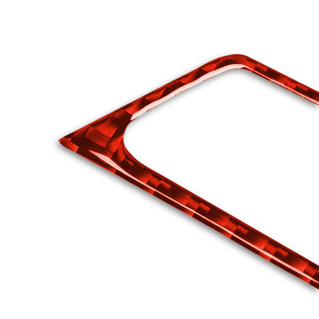 Carbon Fiber Warning Light Button Cover Trim Red For Chevrolet Camaro 2016-2019