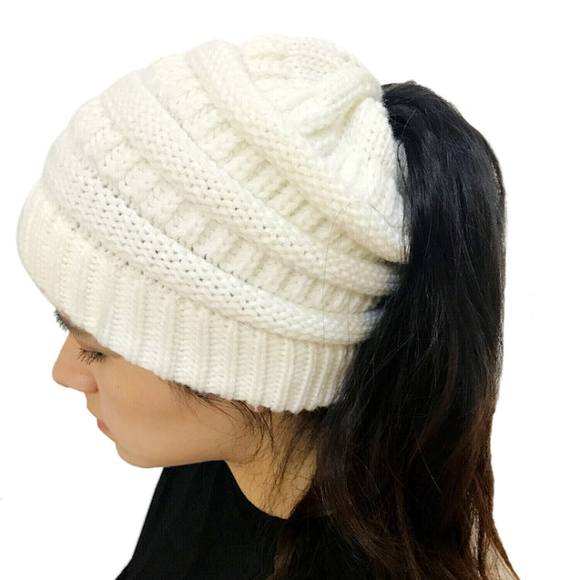 Women's Bubble Knit Slouchy Baggy Beanie Oversize Winter Hat Ski Cap Stylish and