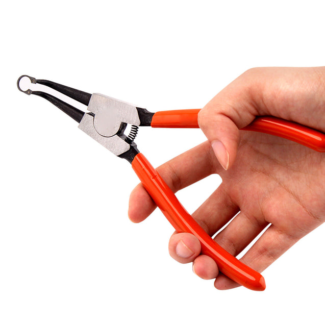 4 PCS Heavy Duty 7" Circlip Plier Snap Ring Plier External Internal Kit w/ Pouch