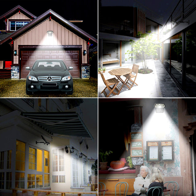 LED Solar Flood Light Motion Sensor Security Spot Wall Street Yard Outdoor Lamp