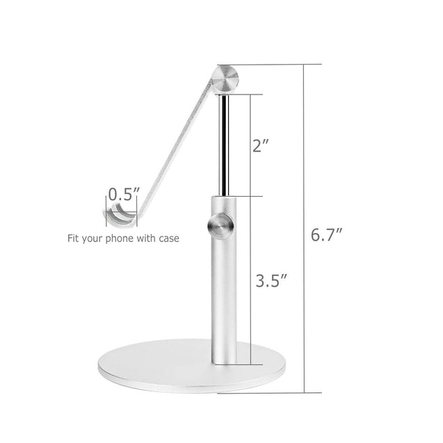 Portable Aluminum Desk Desktop Phone Stand Holder For iPhone Cellphone Tablet