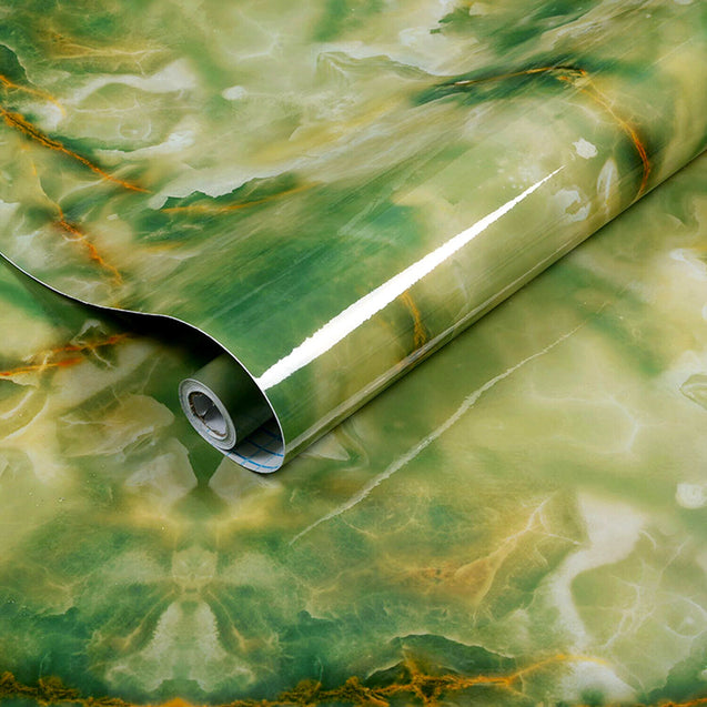 Self Adhesive Peel & Stick Wallpaper Marble PVC Kitchen Countertop 9.84ftx1.97ft