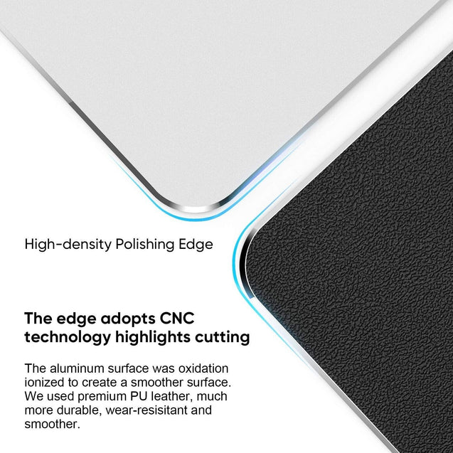 Aluminum Metal Mouse Pad Mat Smooth Magic Ultra Thin Double Side Mouse Mat