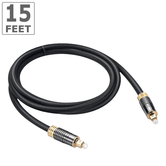 Braided Toslink Digital Fiber Optic Optical Audio Cable SPDIF Dolby DTS