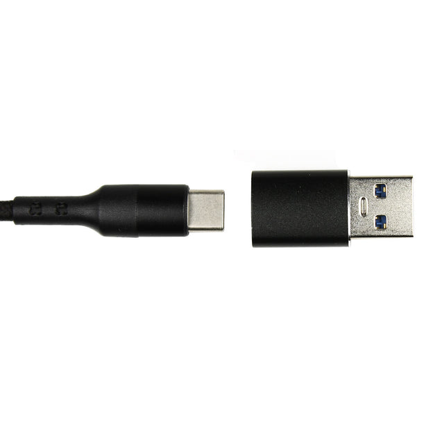 Type C Braided Charging Cable with USB Male Adapter for iPhone 15, Galaxy, Pixel