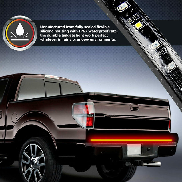 60" LED Strip Tailgate Light Bar Reverse Brake Signal For Chevy Ford Dodge Truck