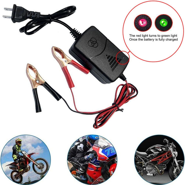 2PCS Car Battery Charger Maintainer 12V Trickle RV for Truck Motorcycle ATV Auto