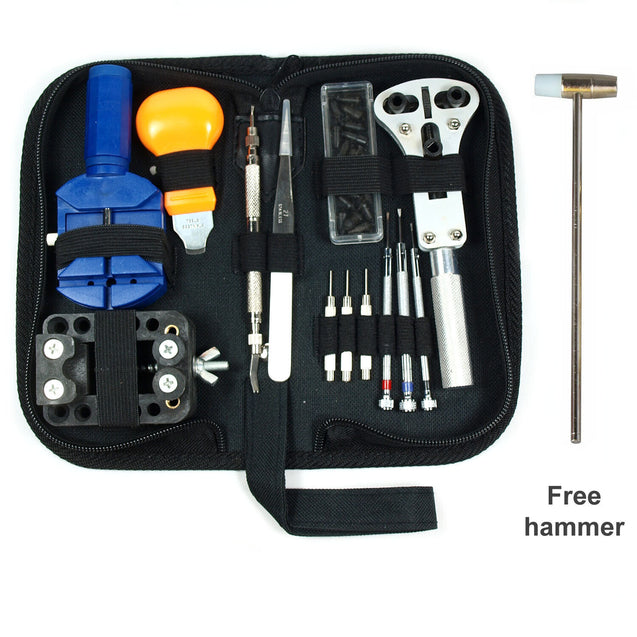 Watch Repair Tool Kit Case Opener Link Remover Spring Bar Tool - Carrying Case