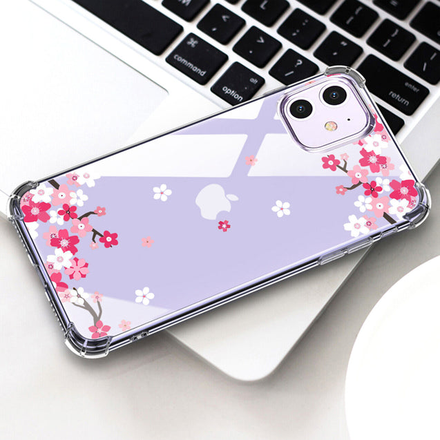 iPhone 11 Case Clear Flower Design Soft Flexible TPU Ultra Thin Shockproof