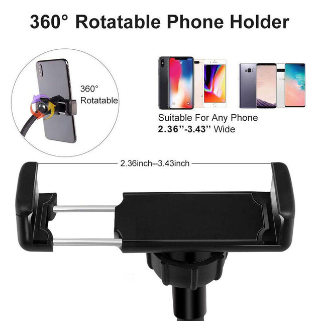 LED Selfie Ring Light Phone Holder Flexible Stand Long Arm for Stream Live Lamp