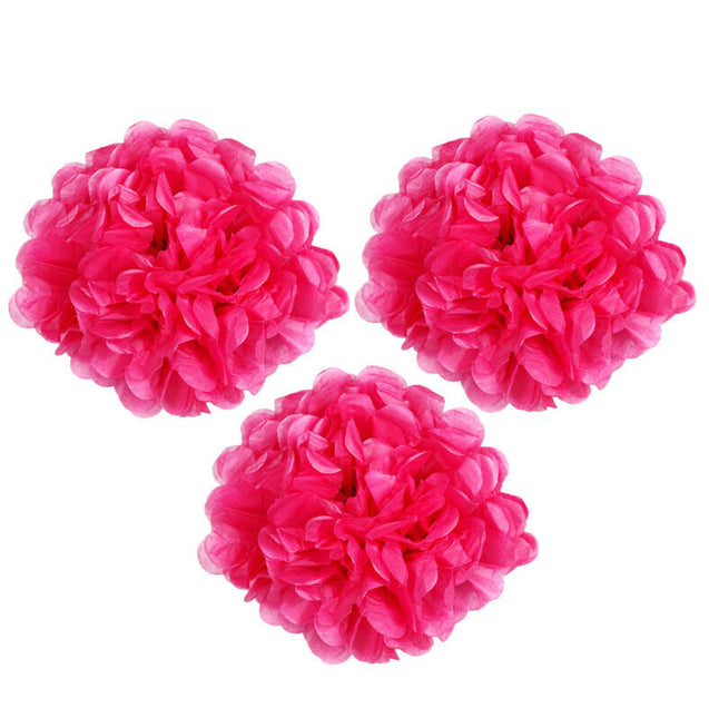 Paper Flower Tissue Pom Pom Hanging Ball Wedding Babyshower Party Decor 12PCS