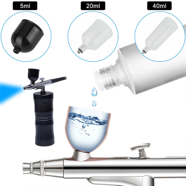 Portable Air Compressor Kit Air-Brush Paint Spray Gun Nail Tattoo Art Airbrush