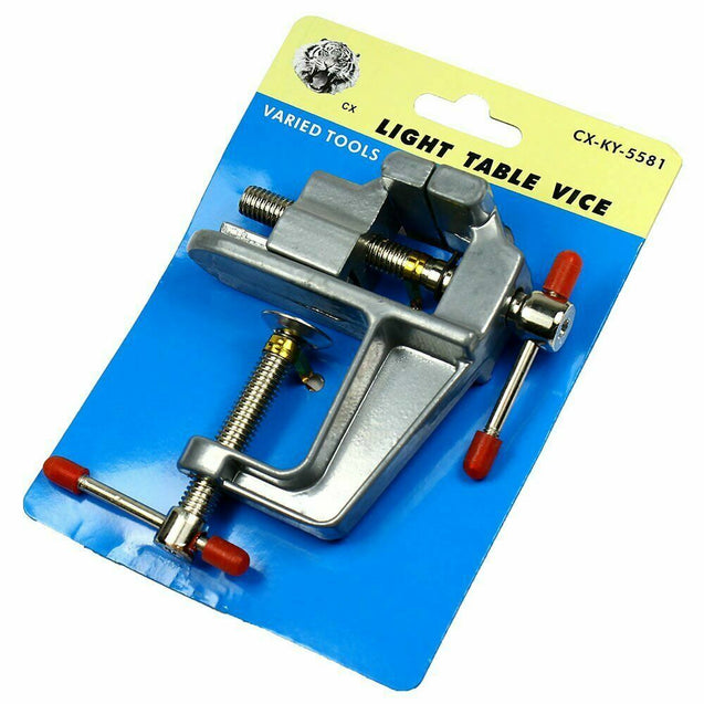 3.5" Miniature Vise Small Jewelers Hobby Clamp On Table Bench Tool Vice Aluminum