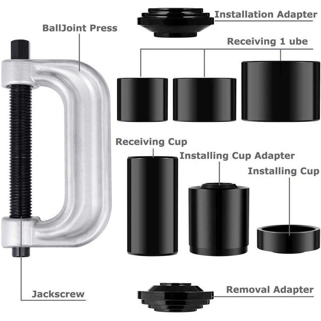 Heavy Duty 4 in 1 Ball Joint Press & U Joint Removal Tool Kit w/ 4 x 4 Adapters