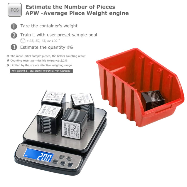 110 LB x 1g Digital Scale Postal Shipping Scale AC Adapter Battery SF-801