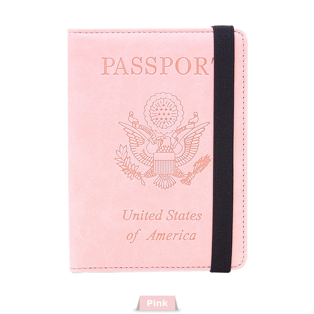 Slim PU Leather Travel Passport Wallet Holder RFID Blocking ID Card Case Cover