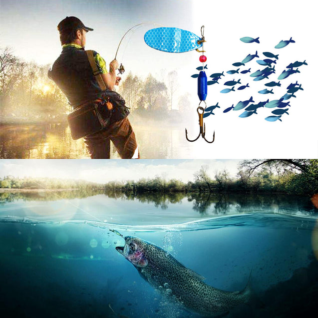 30 PCS Fishing Lures Metal Spinner Baits Bass Tackle Crankbait Trout Spoon Trout