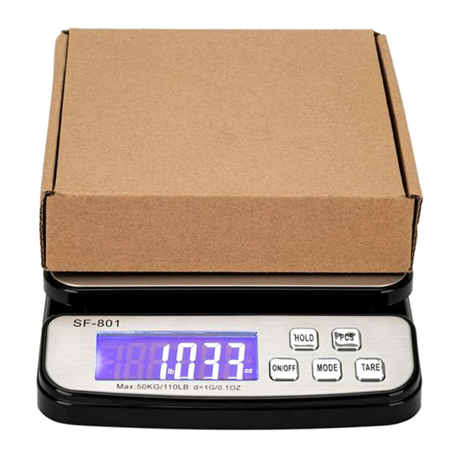 110 LB x 1g Digital Scale Postal Shipping Scale AC Adapter Battery SF-801