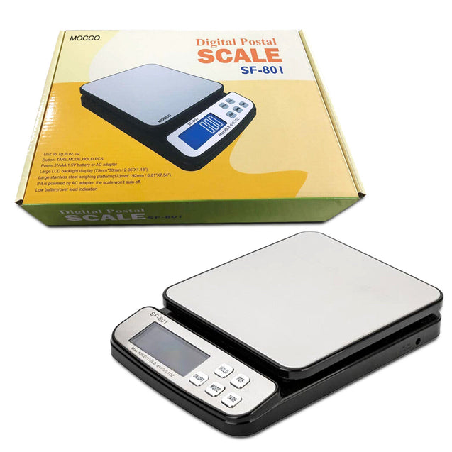 110 LB x 1g Digital Scale Postal Shipping Scale AC Adapter Battery SF-801