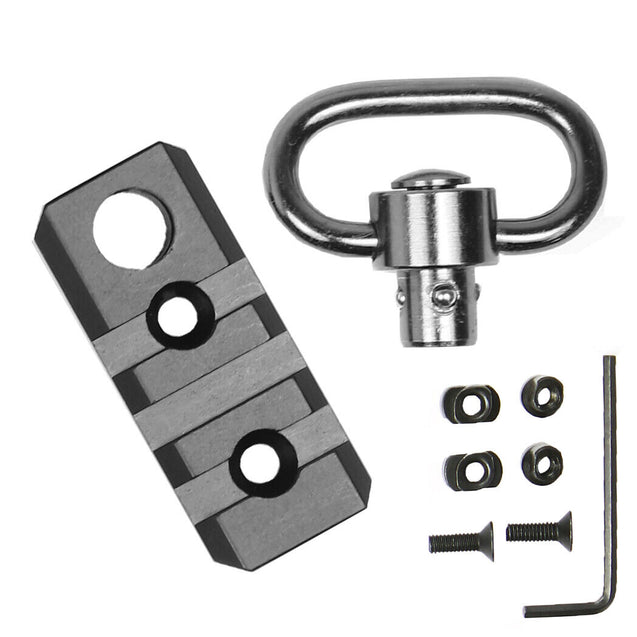 3 5 8 10-Slot KeyMod M-LOK Picatinny Rail Section & Push Button QD Sling Swivel
