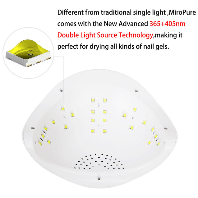 48W Professional 24 LED UV Nail Lamp Dryer Gel Polish Light Curing Machine US