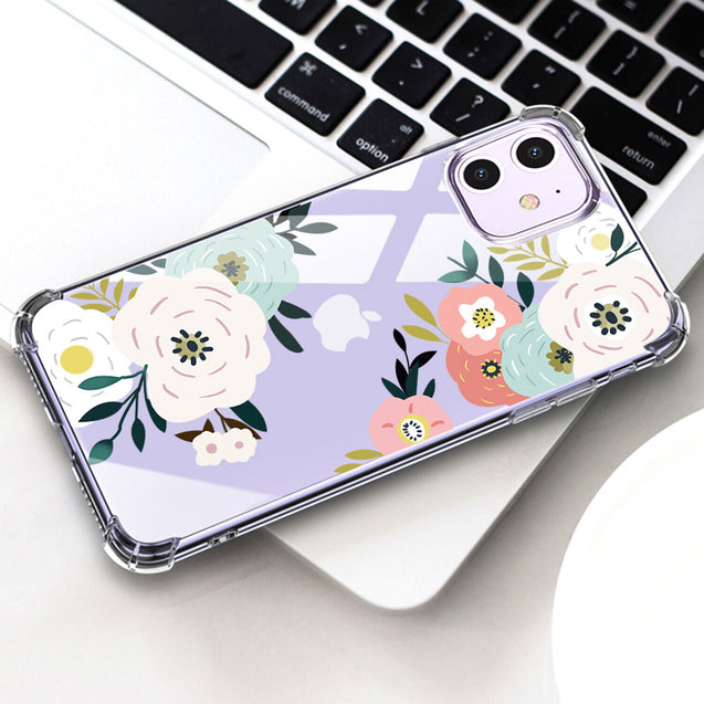 iPhone 11 Case Clear Flower Design Soft Flexible TPU Ultra Thin Shockproof