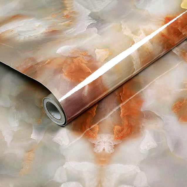 Self Adhesive Peel & Stick Wallpaper Marble PVC Kitchen Countertop 9.84ftx1.97ft