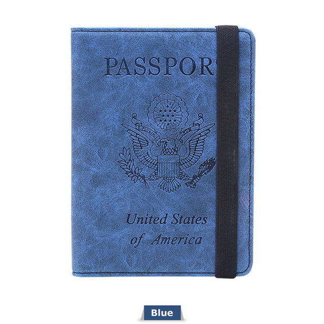 Slim PU Leather Travel Passport Wallet Holder RFID Blocking ID Card Case Cover