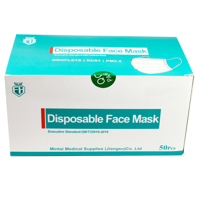 3-PLY Disposable Face Mask Protective Earloop Mouth Cover FH High Quality