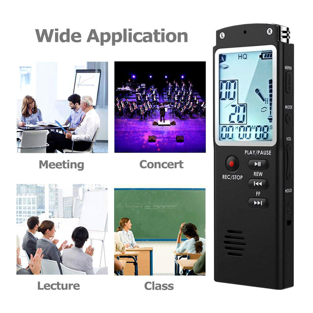 Voice Activated Mini Digital Sound Audio Recorder Dictaphone MP3 Player 8/16/32G