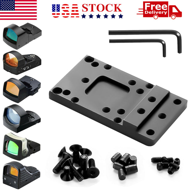 For Glock Universal Sight Mount Plate RMR Vortex Burris Red Dot Sight Pistol