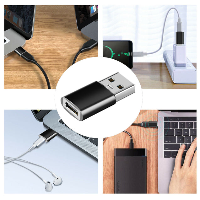 Type-C Female to USB USB-A Male Converter Adapter For iPhone 15, Samsung Phones