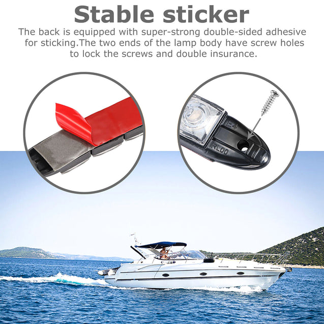 2PCS Navigation 9 LED Marine Bow Boat 12V Yacht Pontoon Bright Lights White