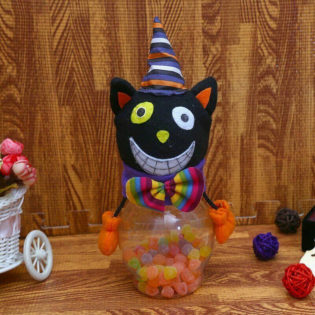 Cute Candy Jar Gift Ghost Pumpkin Bottle Party Room Table Decoration Halloween