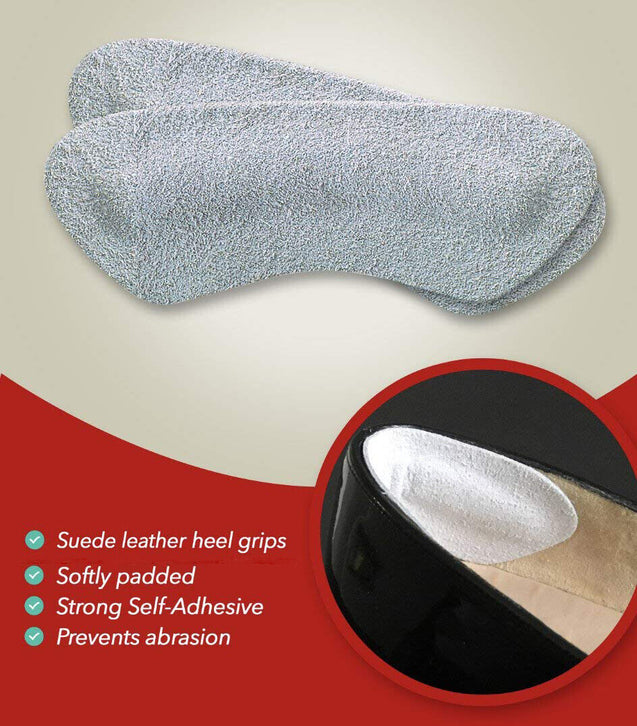 Suede Leather Heel Grip Self-Adhesive Stop Slipping Shoe Liner Cushion Pads Soft