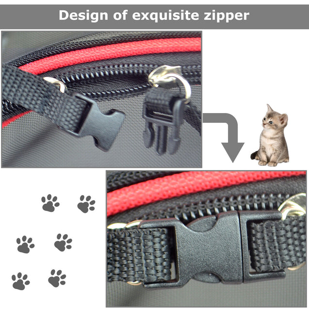 Pet Dog /Small Cat Carrier Soft Sided Comfort Bag Travel Case Airline Approved