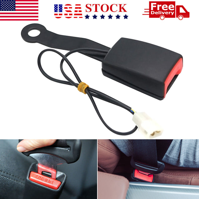 For Car Front Seat Belt Buckle Socket Plug Connector & Warning Cable New