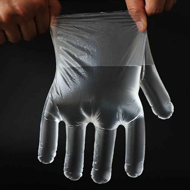 200/500/1000 Plastic Gloves Disposable Premium Polythene Catering Food Mechanics