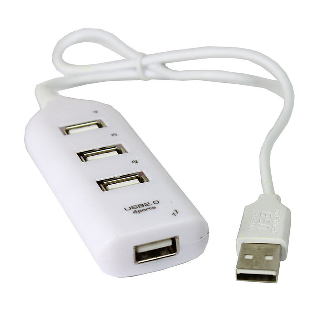 USB 2.0 Hi-Speed 4 Port Multi Hub Expansion Splitter For PC Laptop Notebook
