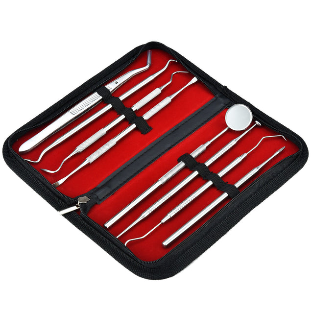 Professional Dental Oral Hygiene Kit 8 Tools Deep Cleaning Teeth Care Travel Set