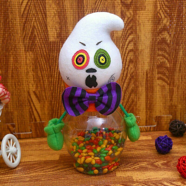 Cute Candy Jar Gift Ghost Pumpkin Bottle Party Room Table Decoration Halloween