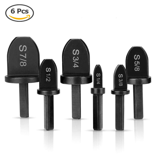 6PC Swaging Tool Drill Bit Set Air Conditioner Copper Pipe Flaring Tube Expander