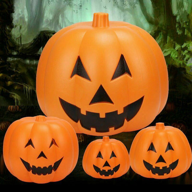 Pumpkin Lantern with Light Handheld Handle Durable Halloween Trick or Treating