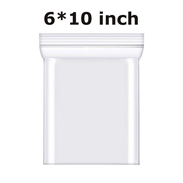 Clear Resealable Bag Plastic Zip Seal Bags Poly Zipper 2.07mil / 2.26mil