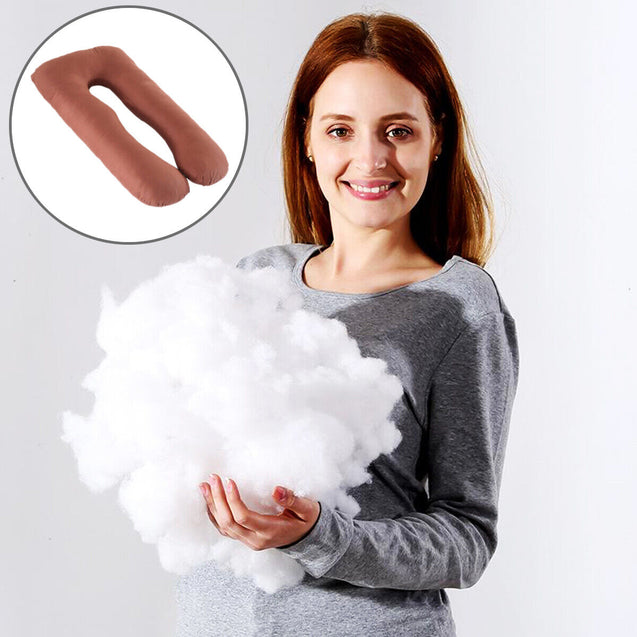 Large U Shaped Contoured Body Pregnancy Nursing Maternity Pillow Cozy Comfort