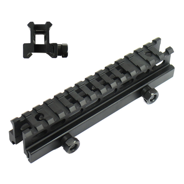 Tactical See-Thru Flat Top 1" Picatinny Rail Riser / Scope Mount